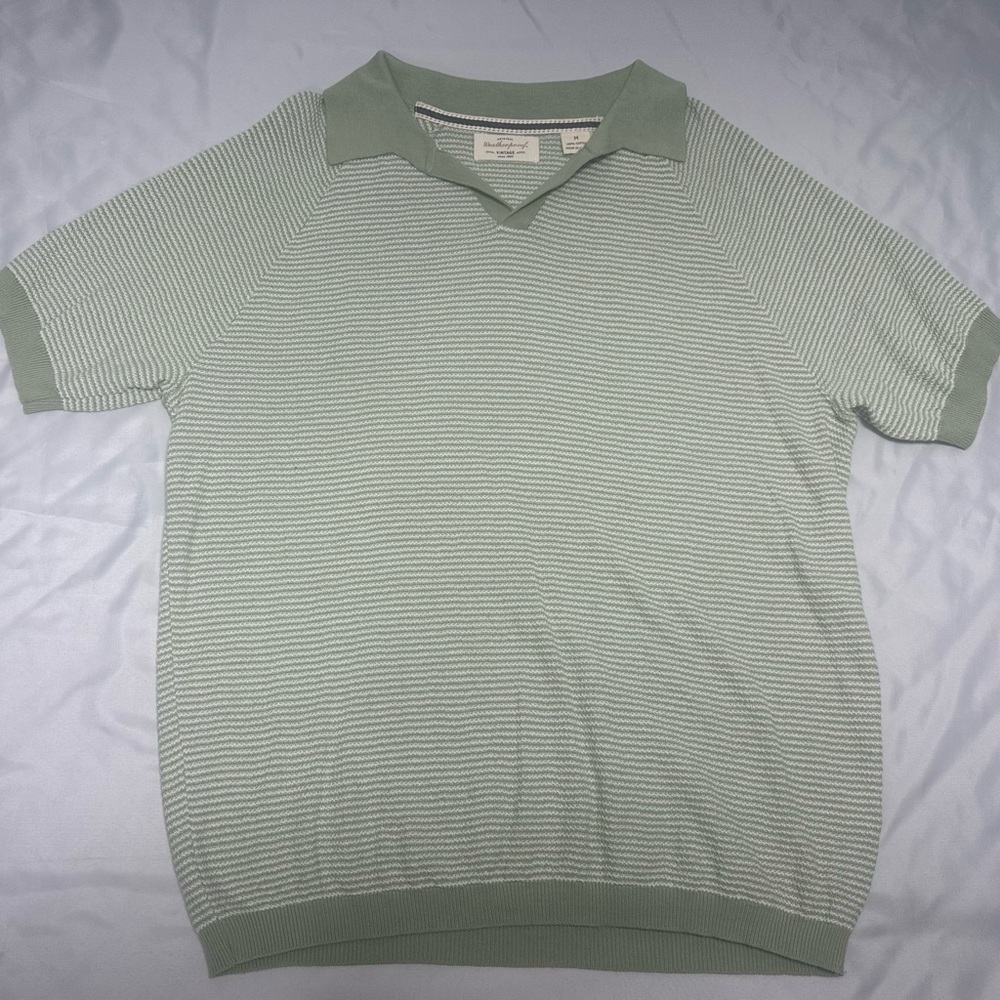 Weatherproof Vintage Olive Striped Polo